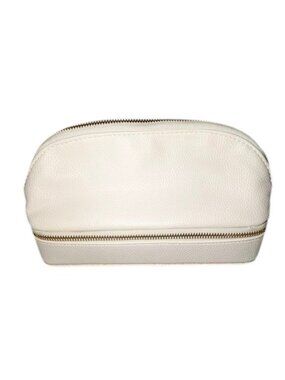 NEW Vegan Leather Travel Jewelry Organizer Cosmetic Bag Zipper Makeup Pouch